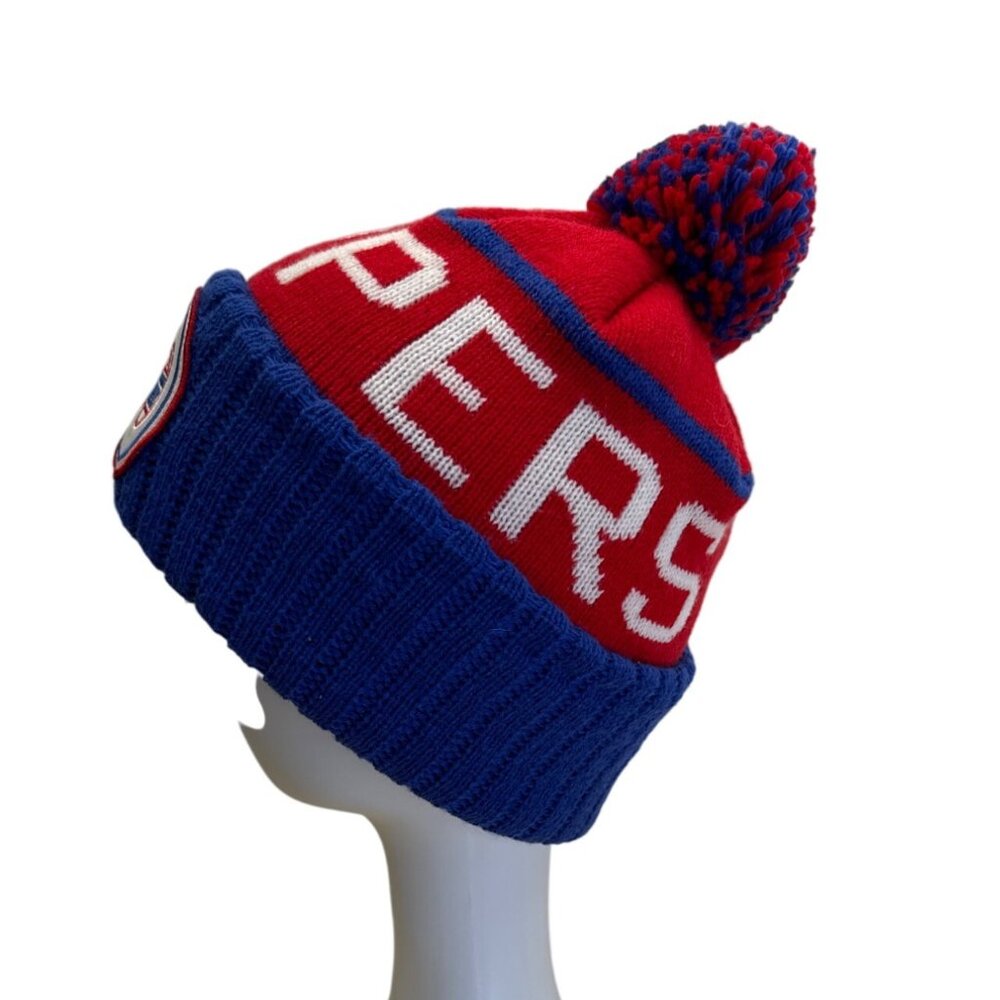 Mitchell & Ness Los Angeles Clippers Pom Beanie Hat Red & Blue - Picture 4 of 6